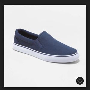 Navy slip on sneakers
